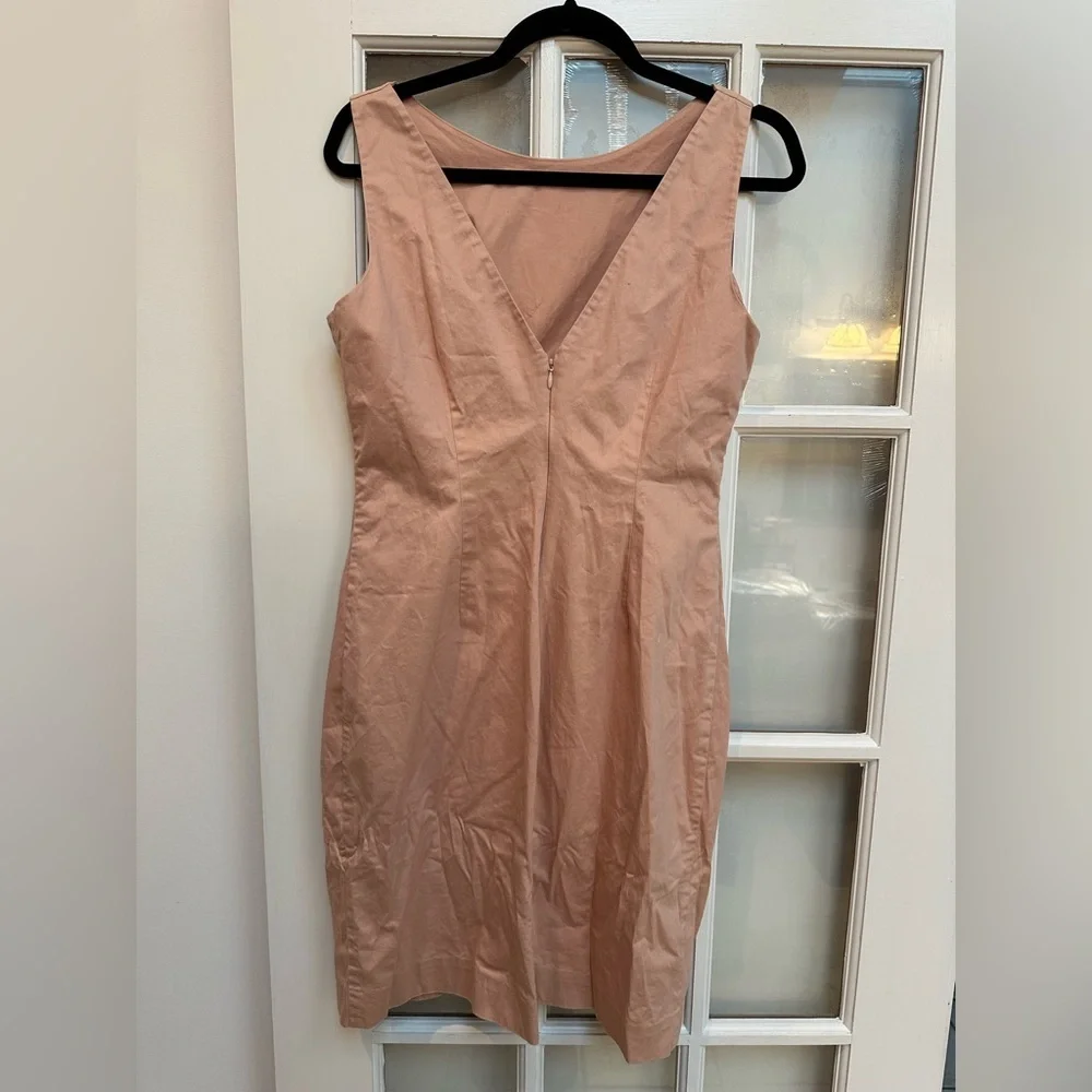 Hoss Intropia Sheath Dress Nude Pink Coral Business Cocktail Party Size US 8 Med